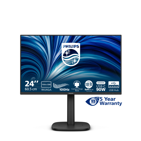 Philips 3000 Series - 24 inch WUXGA Monitor - 1920x1080 - 100Hz - 4ms [24B2U3301D/00]