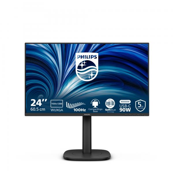 Philips Serie 3000 24B2U3301D/00 Monitor PC 61,2 cm (24.1") 1920 x 1200 Pixel WUXGA LCD Nero [24B2U3301D/00]