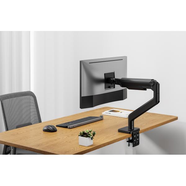Digitus Single Monitor Mount - 49inch - Max Weight 20 kg - Mechanical Spring - VESA 75 x 75 - 100 x 100 - Black [DA-90473]