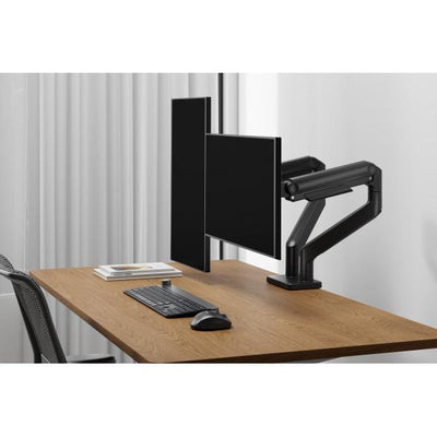 Digitus Dual Monitor Mount - 2x 45inch - Max 2x 20 kg - Mechanical Spring - VESA 75 x 75 - 100 x 100 - Black [DA-90474]