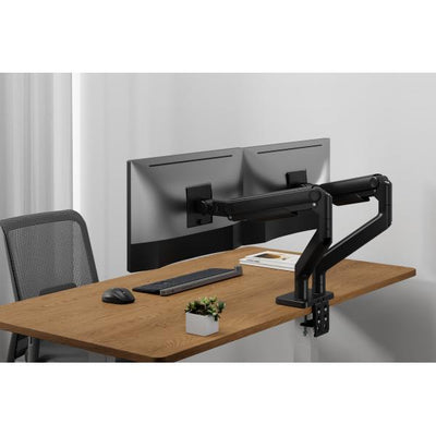Digitus Dual Monitor Mount - 2x 45inch - Max 2x 20 kg - Mechanical Spring - VESA 75 x 75 - 100 x 100 - Black [DA-90474]