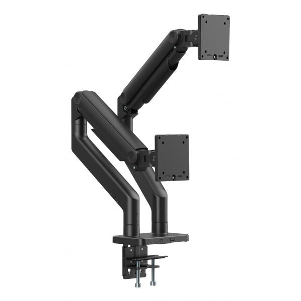 Digitus Dual Monitor Mount - 2x 45inch - Max 2x 20 kg - Mechanical Spring - VESA 75 x 75 - 100 x 100 - Black [DA-90474]