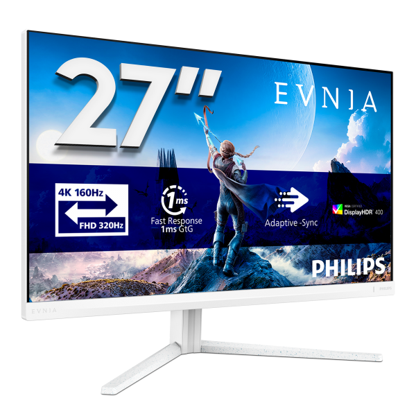 Philips Evnia 5000 Monitor PC 68,6 cm (27") 3840 x 2160 Pixel 4K Ultra HD LCD Bianco [27M2N5901A/00]