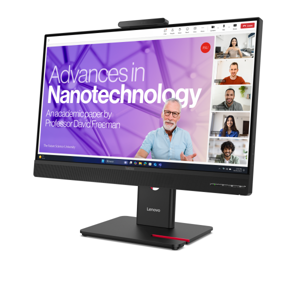 Lenovo ThinkVision T27QD-4v - 27 inch - Quad HD IPS LED Monitor - 2560x1440 - 120Hz - Pivot / HAS / RJ45 / USB-C / Webcam [64B8UAT1EU]
