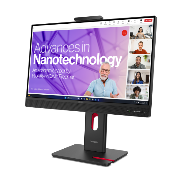 Lenovo ThinkVision T27QD-4v - 27 inch - Quad HD IPS LED Monitor - 2560x1440 - 120Hz - Pivot / HAS / RJ45 / USB-C / Webcam [64B8UAT1EU]