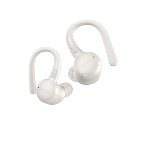 Belkin SoundForm ActiveFit Auricolare Con cavo e senza cavo A clip Musica e Chiamate USB tipo-C Bluetooth Bianco [AUC016HQCR]
