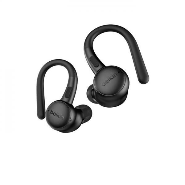 Belkin SoundForm ActiveFit Auricolare Con cavo e senza cavo A clip Musica e Chiamate USB tipo-C Bluetooth Nero [AUC016HQBK]