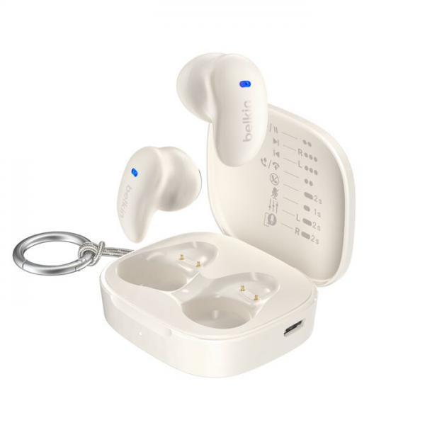 Belkin SoundForm Anywhere Auricolare Con cavo e senza cavo In-ear Musica e Chiamate USB tipo-C Bluetooth Bianco [AUC014HQCR]