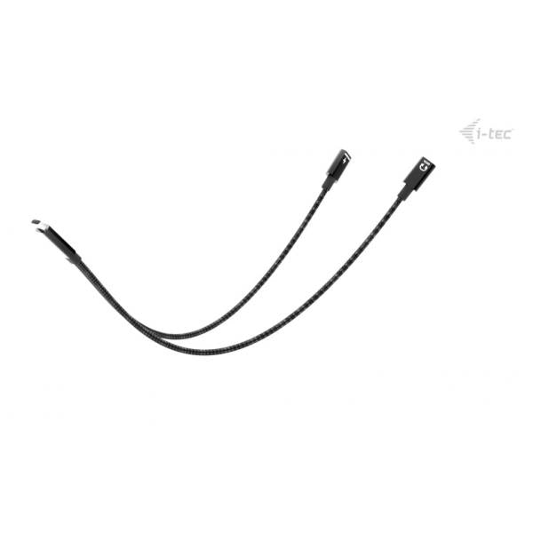 i-tec USB-C Cable Splitter Audio/Data + Power Delivery 100W [C31DUALSPLITTERCBLPD]