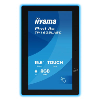 iiyama TW1625LASC-B3PNR espositore per sale riunioni 39,6 cm (15.6") 1920 x 1080 Pixel LED Wi-Fi 6 (802.11ax), Wi-Fi 5 (802.11ac), Wi-Fi 4 (802.11n), 802.11g, 802.11a, 802.11b Nero Bluetooth [TW1625LASC-B3PNR]
