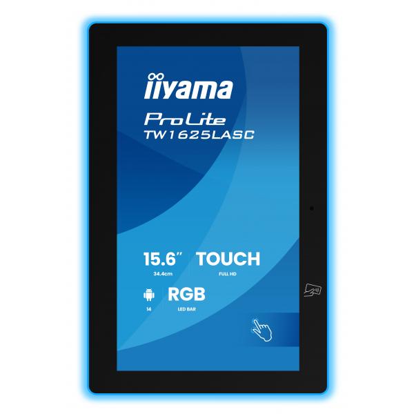 iiyama TW1625LASC-B3PNR espositore per sale riunioni 39,6 cm (15.6") 1920 x 1080 Pixel LED Wi-Fi 6 (802.11ax), Wi-Fi 5 (802.11ac), Wi-Fi 4 (802.11n), 802.11g, 802.11a, 802.11b Nero Bluetooth [TW1625LASC-B3PNR]