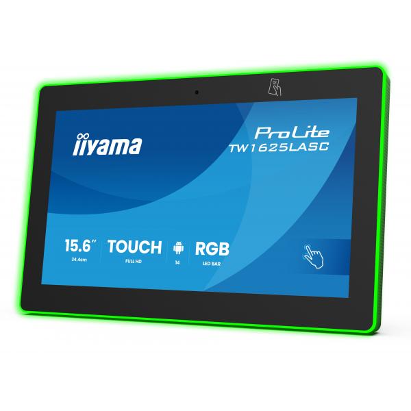 iiyama TW1625LASC-B3PNR espositore per sale riunioni 39,6 cm (15.6") 1920 x 1080 Pixel LED Wi-Fi 6 (802.11ax), Wi-Fi 5 (802.11ac), Wi-Fi 4 (802.11n), 802.11g, 802.11a, 802.11b Nero Bluetooth [TW1625LASC-B3PNR]