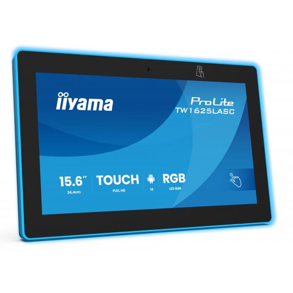 iiyama TW1625LASC-B3PNR espositore per sale riunioni 39,6 cm (15.6") 1920 x 1080 Pixel LED Wi-Fi 6 (802.11ax), Wi-Fi 5 (802.11ac), Wi-Fi 4 (802.11n), 802.11g, 802.11a, 802.11b Nero Bluetooth [TW1625LASC-B3PNR]