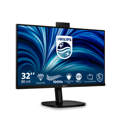 PHILIPS MONITOR 31,5 LED IPS QHD 16:9 4MS 350 CDM, PIVOT, USB-C HUB, WEBCAM, DP/HDMI, MULTIMEDIALE [32B2U3601H]