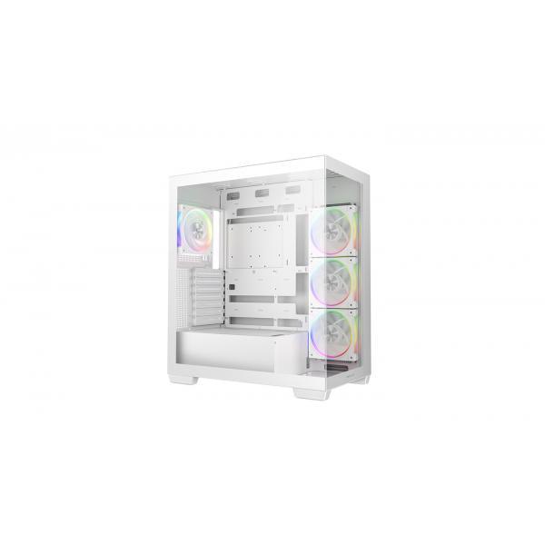 DEEPCOOL CASE MID TOWER CG580 4F WH V2 WHITE 2TG 4x120 PWM+ARGB FAN [R-CG580-WHADA4-G-2]