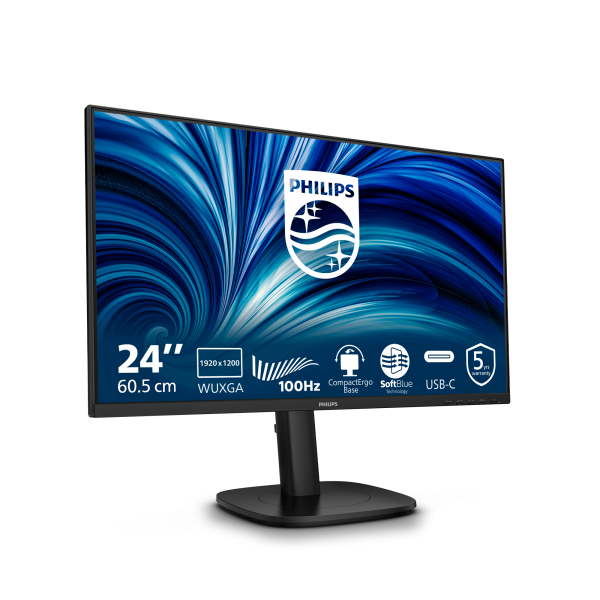 Philips Serie 3000 24B2N3200D/00 Monitor PC 61,2 cm (24.1") 1920 x 1200 Pixel WUXGA LCD Nero [24B2N3200D/00]