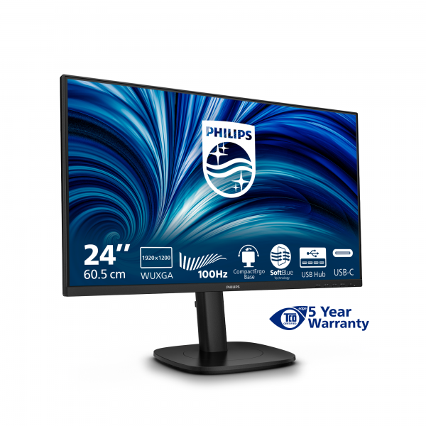 Philips Serie 3000 24B2N3200D/00 Monitor PC 61,2 cm (24.1") 1920 x 1200 Pixel WUXGA LCD Nero [24B2N3200D/00]