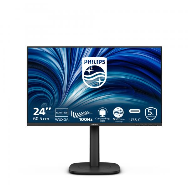 Philips Serie 3000 24B2N3200D/00 Monitor PC 61,2 cm (24.1") 1920 x 1200 Pixel WUXGA LCD Nero [24B2N3200D/00]