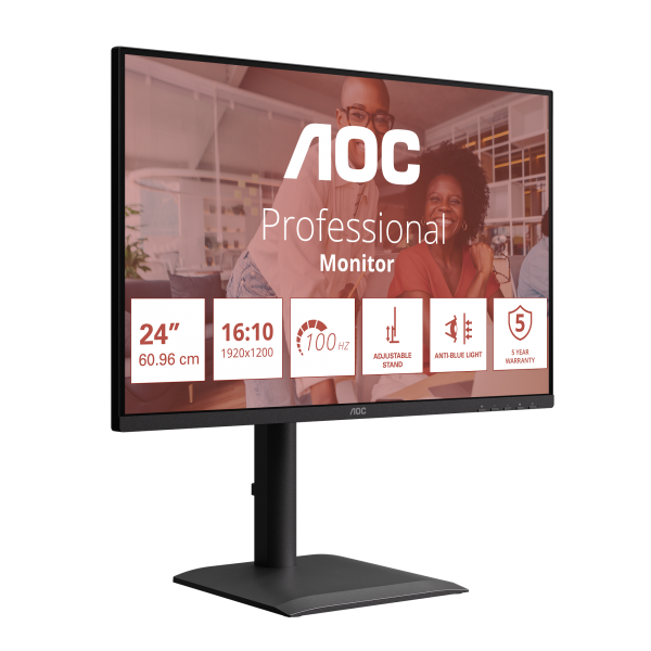 Aoc E4 Series - Full HD LED - 1920x1200 - Pivot - HAS [X24E4U]