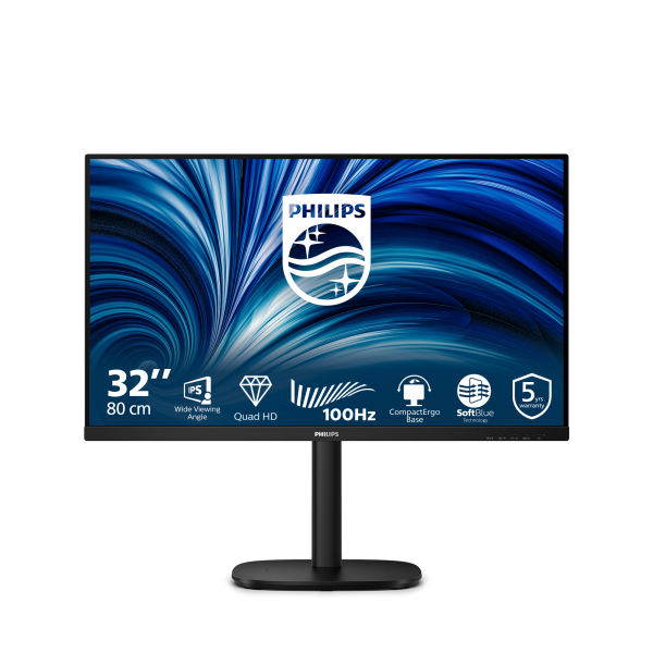 PHILIPS MONITOR 31,5 LED IPS QHD 16:9 4MS 350 CDM, PIVOT, DP/HDMI, MULTIMEDIALE [32B2N3500]