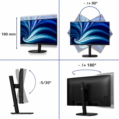 Philips Serie 3000 32B2N3500/00 Monitor PC 80 cm (31.5") 2560 x 1440 Pixel Quad HD LCD Nero [32B2N3500/00]