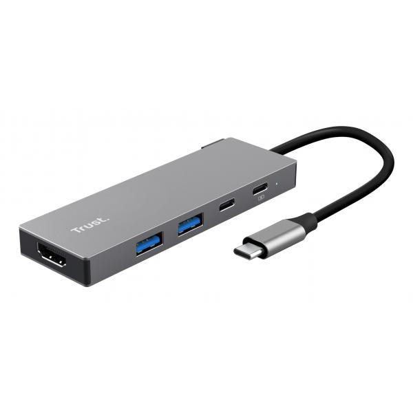 Trust 26062 hub di interfaccia USB tipo-C Grigio [26062]