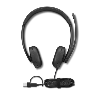 Lenovo VoIP Headset 5000 Auricolare Cablato A Padiglione Ufficio USB tipo-C Nero [4XD1R88995]