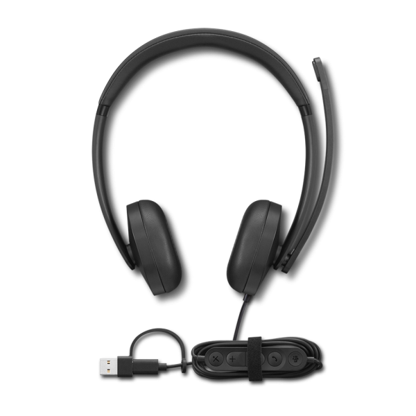 Lenovo VoIP Headset 5000 Auricolare Cablato A Padiglione Ufficio USB tipo-C Nero [4XD1R88995]