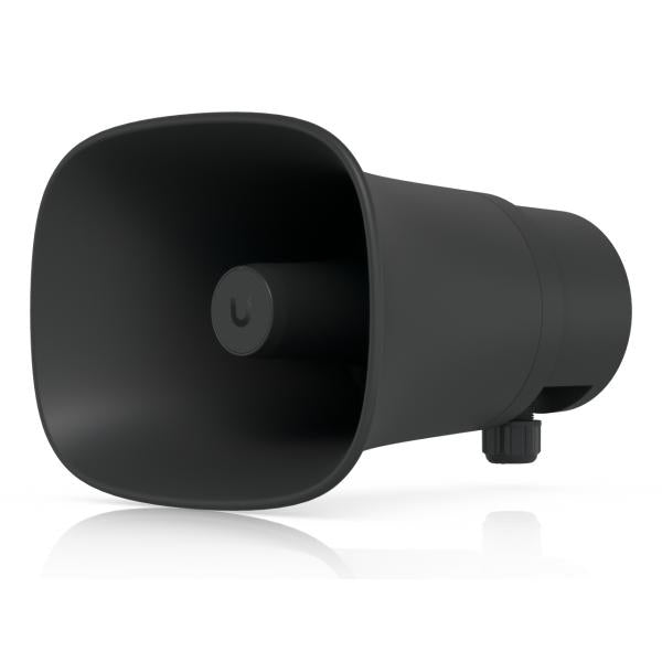 Ubiquiti - UP-AI-Horn-Speaker-B - Altoparlante a tromba PoE 120 dB per tutte le condizioni atmosferiche con funzionalità di allerta AI avanzata e opzioni di montaggio versatili su parete. angolo e pal [UP-AI-Horn-Speaker-B]