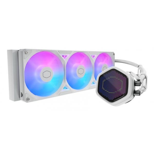COOLER MASTER DISSIPATORE A LIQUIDO ATMOS II, 2X120MM ARGB, KIT SCHERMO PIXEL INCL, BIANCO [MLX-D36M-A25SZ-PW]