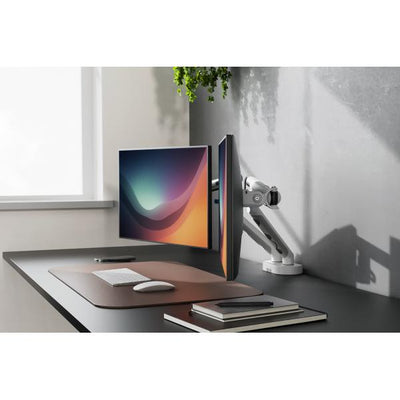 Digitus Dual Design Monitor Mount - 2x 35inch - 2x 10kg - Mechanical Spring - VESA 75x75 - 100x100 - White [DA-90472]