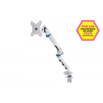 Digitus Single Design Monitor Mount - 35inch - 10kg - Mechanical Spring - VESA 75x75 - 100x100 - White [DA-90470]