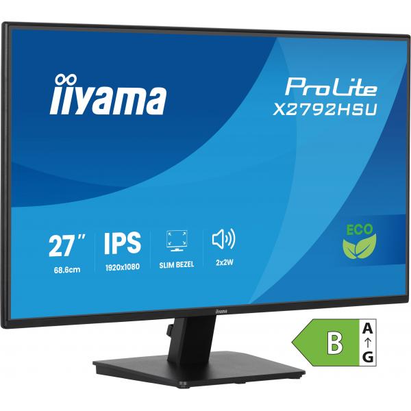iiyama ProLite X2792HSU-B1 Monitor PC 68,6 cm (27") 1920 x 1080 Pixel Full HD LED Nero [X2792HSU-B1]