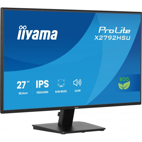 iiyama ProLite X2792HSU-B1 Monitor PC 68,6 cm (27") 1920 x 1080 Pixel Full HD LED Nero [X2792HSU-B1]