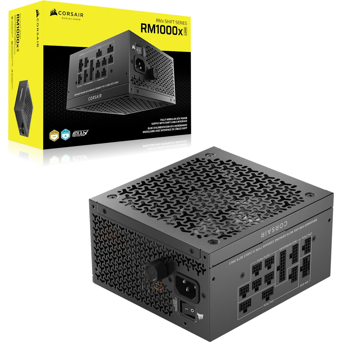 CORSAIR ALIMENTATORE 2025 RMx SHIFT SERIES, RM1000x Shift, 1000 WATT, ATX 3.1, PCIe 5.1 [CP-9020300-EU]
