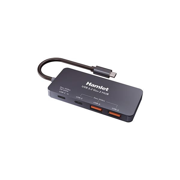 Hamlet XHUB-432C-10G-Y hub di interfaccia USB 3.2 Gen 1 (3.1 Gen 1) Type-C 10000 Mbit/s Nero [XHUB-432C-10G-Y]