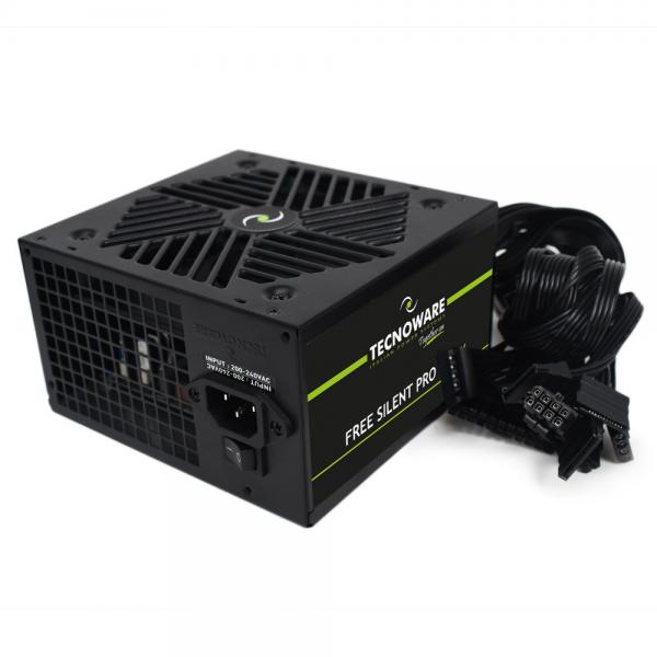 TECNOWARE ALIMENTATORE ATX FREE SILENT 550 W, VENTOLA 120MM, 2xSATA, 1x24 POLI, 1x12 V, 4+4 POLI, 2x [FAL551FSP12]