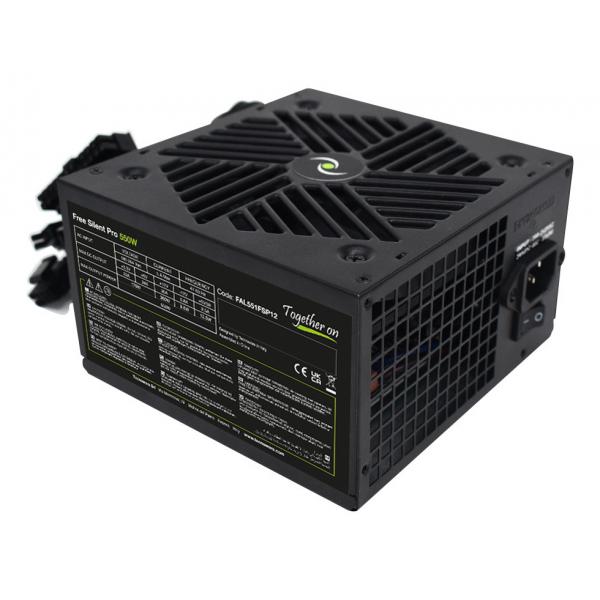 TECNOWARE ALIMENTATORE ATX FREE SILENT 550 W, VENTOLA 120MM, 2xSATA, 1x24 POLI, 1x12 V, 4+4 POLI, 2x [FAL551FSP12]