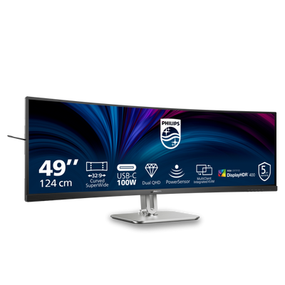 Philips Serie 5000 49B2U5900C/00 Monitor PC 124 cm (48.8") 5120 x 1440 Pixel Dual QHD LCD Nero [49B2U5900C/00]