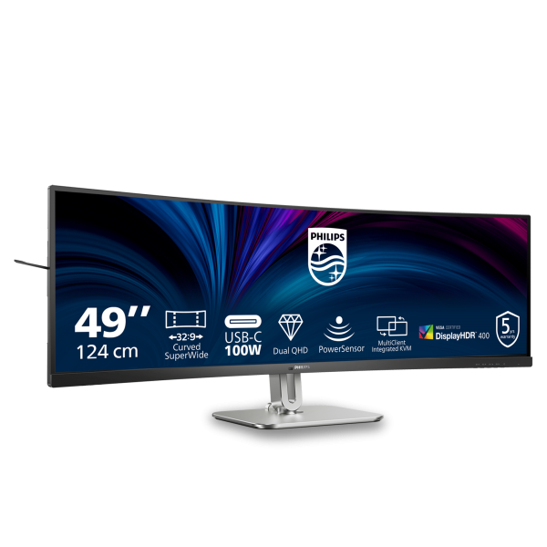 Philips Serie 5000 49B2U5900C/00 Monitor PC 124 cm (48.8") 5120 x 1440 Pixel Dual QHD LCD Nero [49B2U5900C/00]