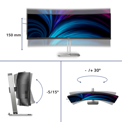 Philips Serie 5000 49B2U5900C/00 Monitor PC 124 cm (48.8") 5120 x 1440 Pixel Dual QHD LCD Nero [49B2U5900C/00]