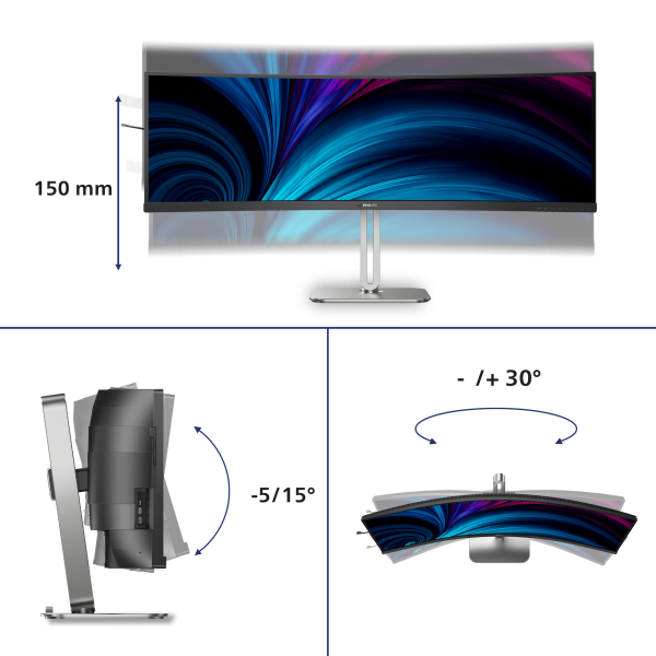 Philips Serie 5000 49B2U5900C/00 Monitor PC 124 cm (48.8") 5120 x 1440 Pixel Dual QHD LCD Nero [49B2U5900C/00]