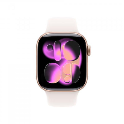 APPLE WATCH SERIES 11GPS42MMROSE GOLD ALUMINIUM CASE WITH LIGHT BLUSH SPORT BAND, S/M [MEU04QL/A]