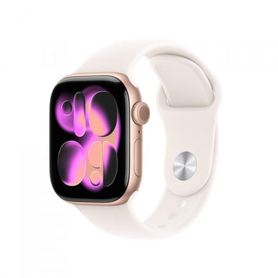 APPLE WATCH SERIES 11GPS42MMROSE GOLD ALUMINIUM CASE WITH LIGHT BLUSH SPORT BAND, M/L [MEU44QL/A]