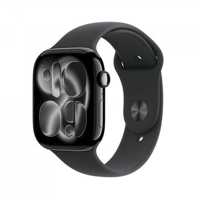 APPLE WATCH SERIES 11GPS46MMJET BLACK ALUMINIUM CASE WITH BLACK SPORT BAND, S/M [MEUW4QL/A]
