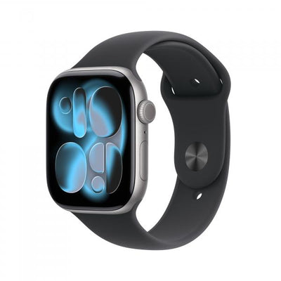 APPLE WATCH SERIES 11GPS E CELLULAR 46MM SPACE GREY ALUMINIUM CASE WITH BLACK SPORT BAND, M/L [MFCA4QL/A]
