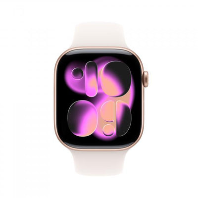 APPLE WATCH SERIES 11GPS E CELLULAR 46MM ROSE GOLD ALUMINIUM CASE WITH LIGHT BLUSH SPORT BAND, S/M [MFCG4QL/A]