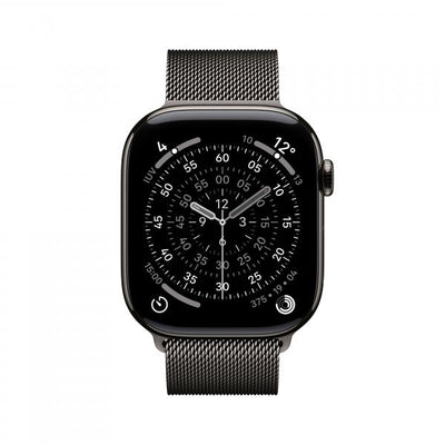 APPLE WATCH SERIES 11GPS E CELLULAR 46MMSLATE TITANIUM CASE WITH SLATE MILANESE LOOP, M/L [MFD44QL/A]