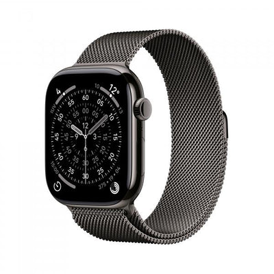APPLE WATCH SERIES 11GPS E CELLULAR 46MMSLATE TITANIUM CASE WITH SLATE MILANESE LOOP, M/L [MFD44QL/A]