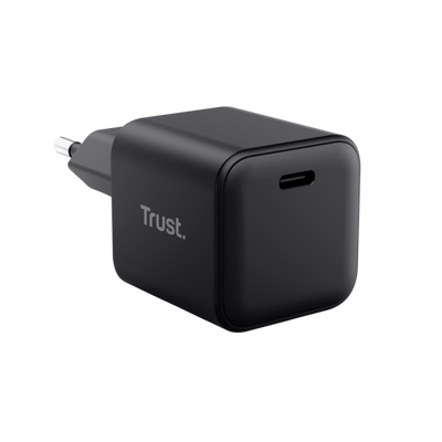 TRUST ALIMENTATORE/CARICABATTERIA 65W ULRTACOMPATTO USB-C GAN - CAVO RICARICA INCLUSO - PLASTICA RIC [26046]